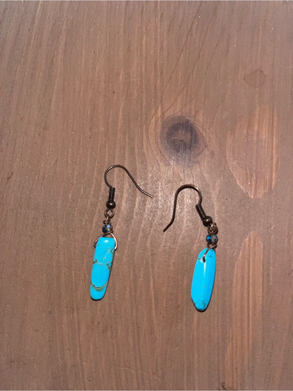 Handmade turquoise blue magnesite AB crystal accents euc cotragecore cowgirl